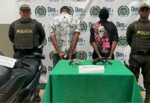 Dos hombres capturados en flagrancia por porte ilegal de armas de fuego